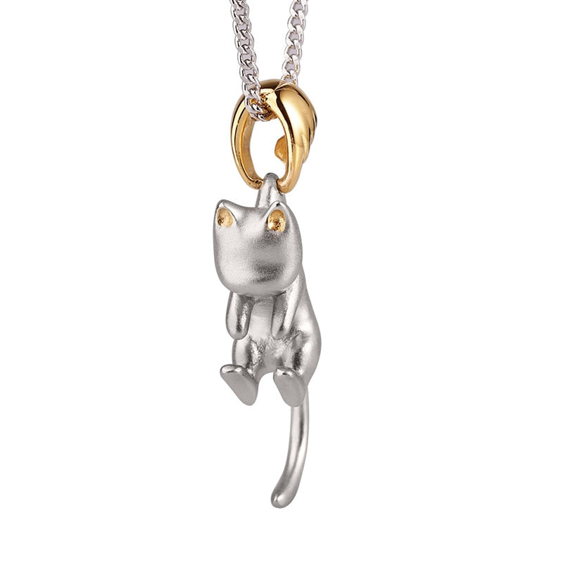 Hanging Cat Necklace