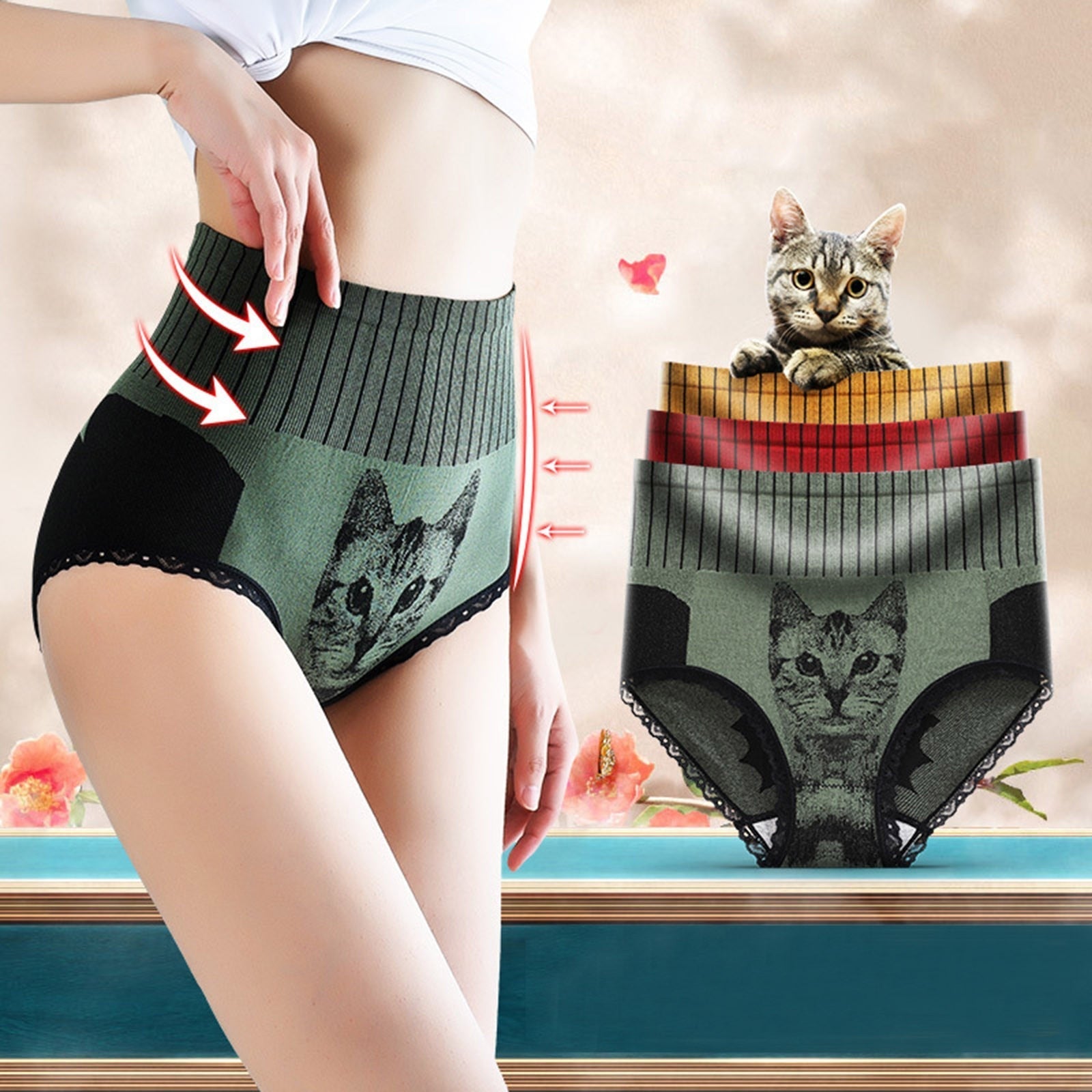 High Waist Cat Panties