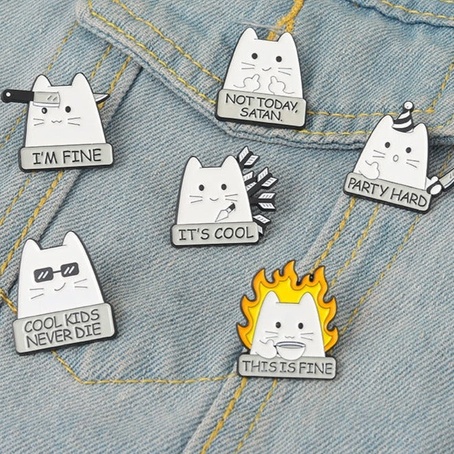 I'm Fine Enamel Pins