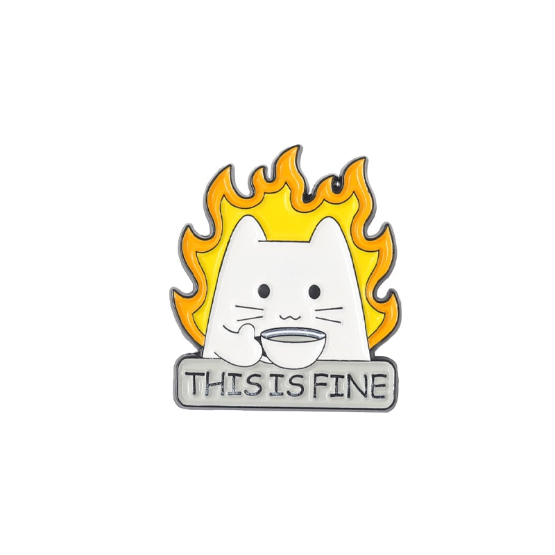 I'm Fine Enamel Pins