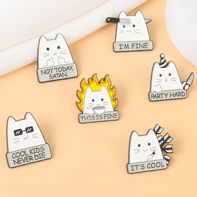I'm Fine Enamel Pins