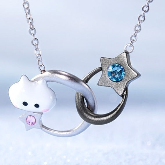 Interlocking Cat Necklace