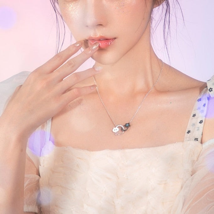 Interlocking Cat Necklace