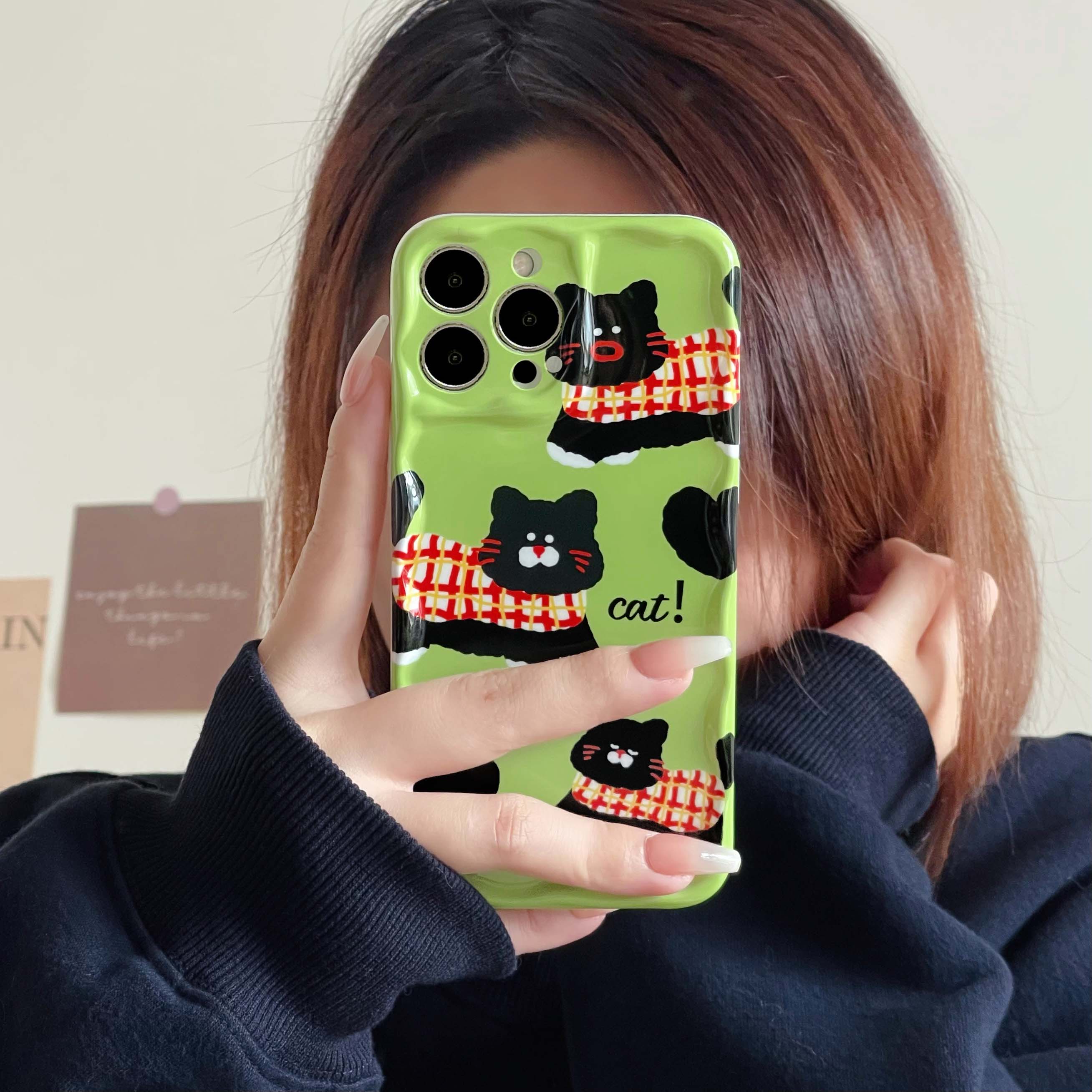 iPhone Matcha Cat Phone Case