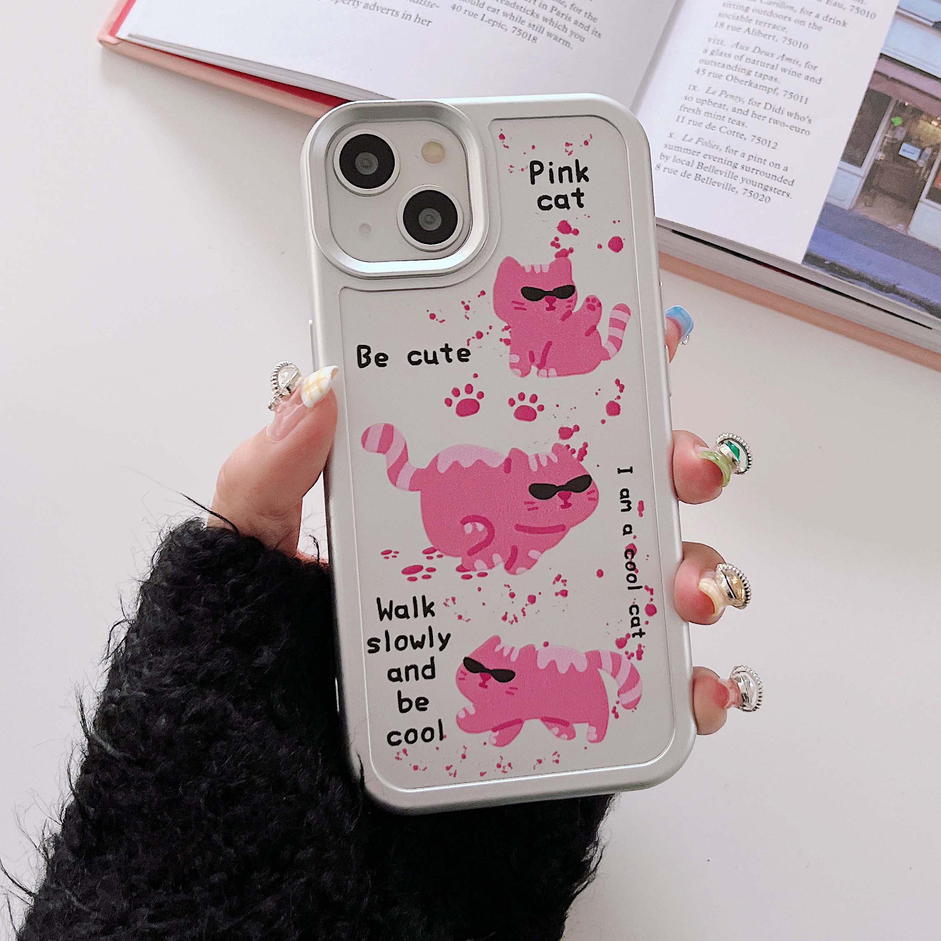 iPhone Pink Cat Phone Case