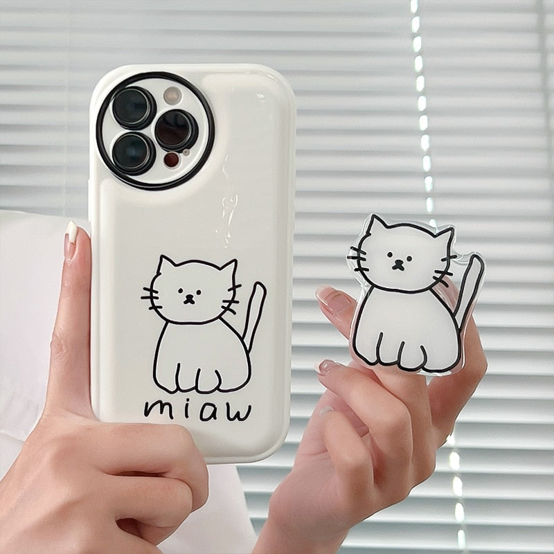 iPhone White Cat Phone Case