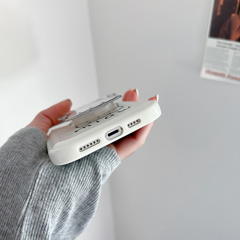 iPhone White Cat Phone Case