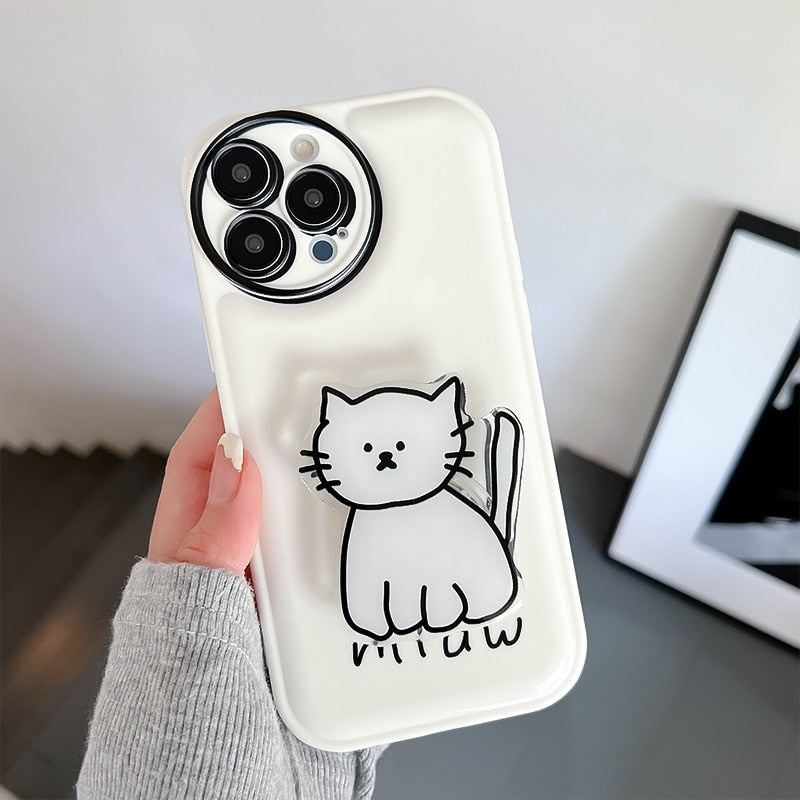 iPhone White Cat Phone Case