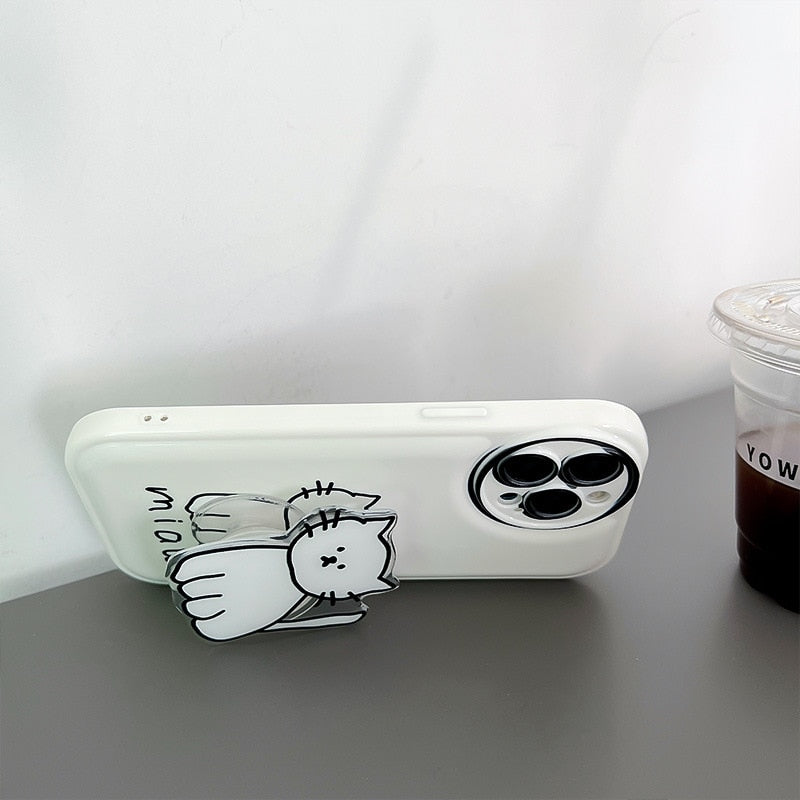 iPhone White Cat Phone Case