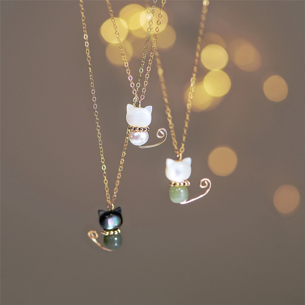 Jade Cat Necklace
