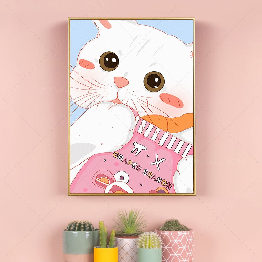 Kawaii Cat Wall Art