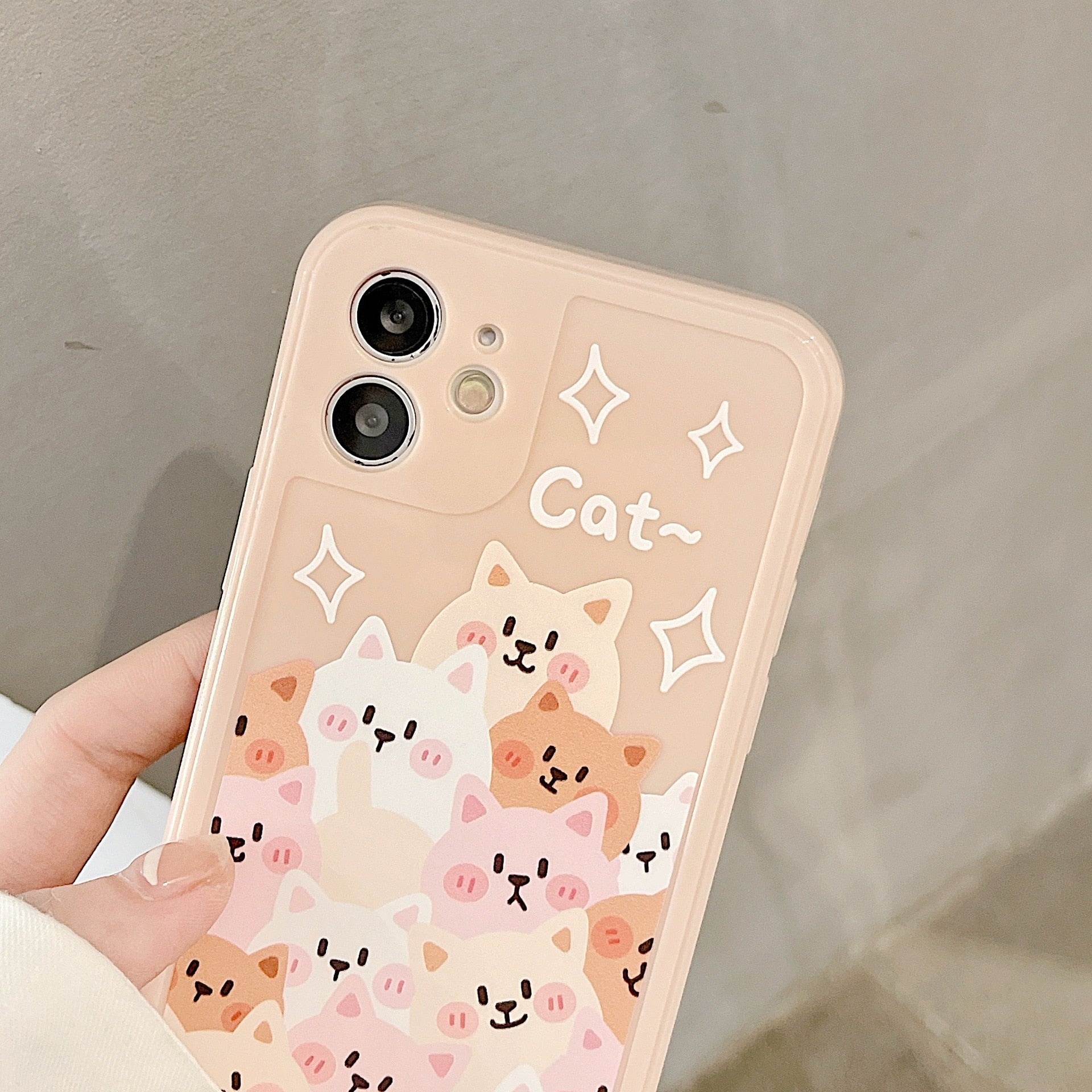 Kawaii iPhone Pink Cat Case