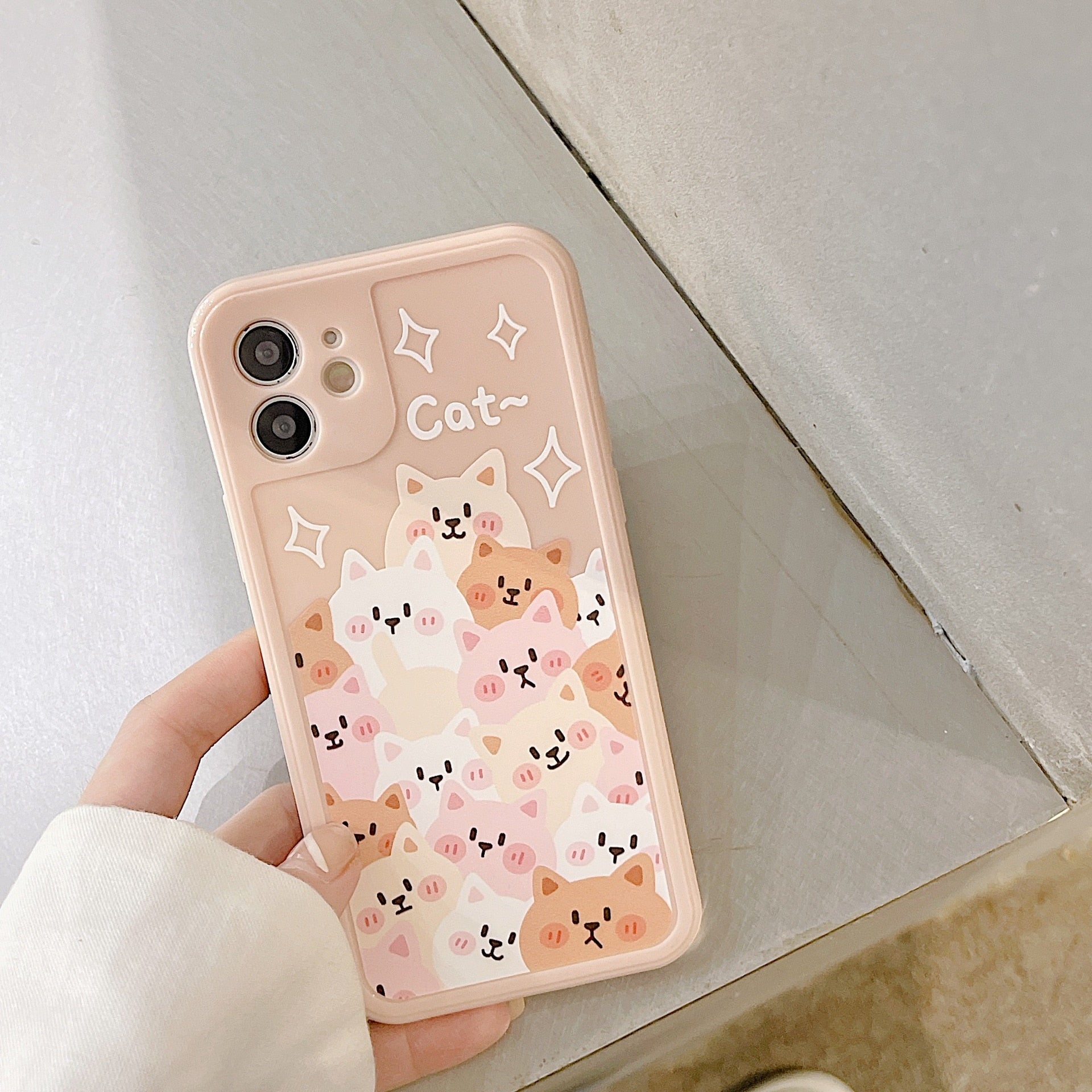 Kawaii iPhone Pink Cat Case