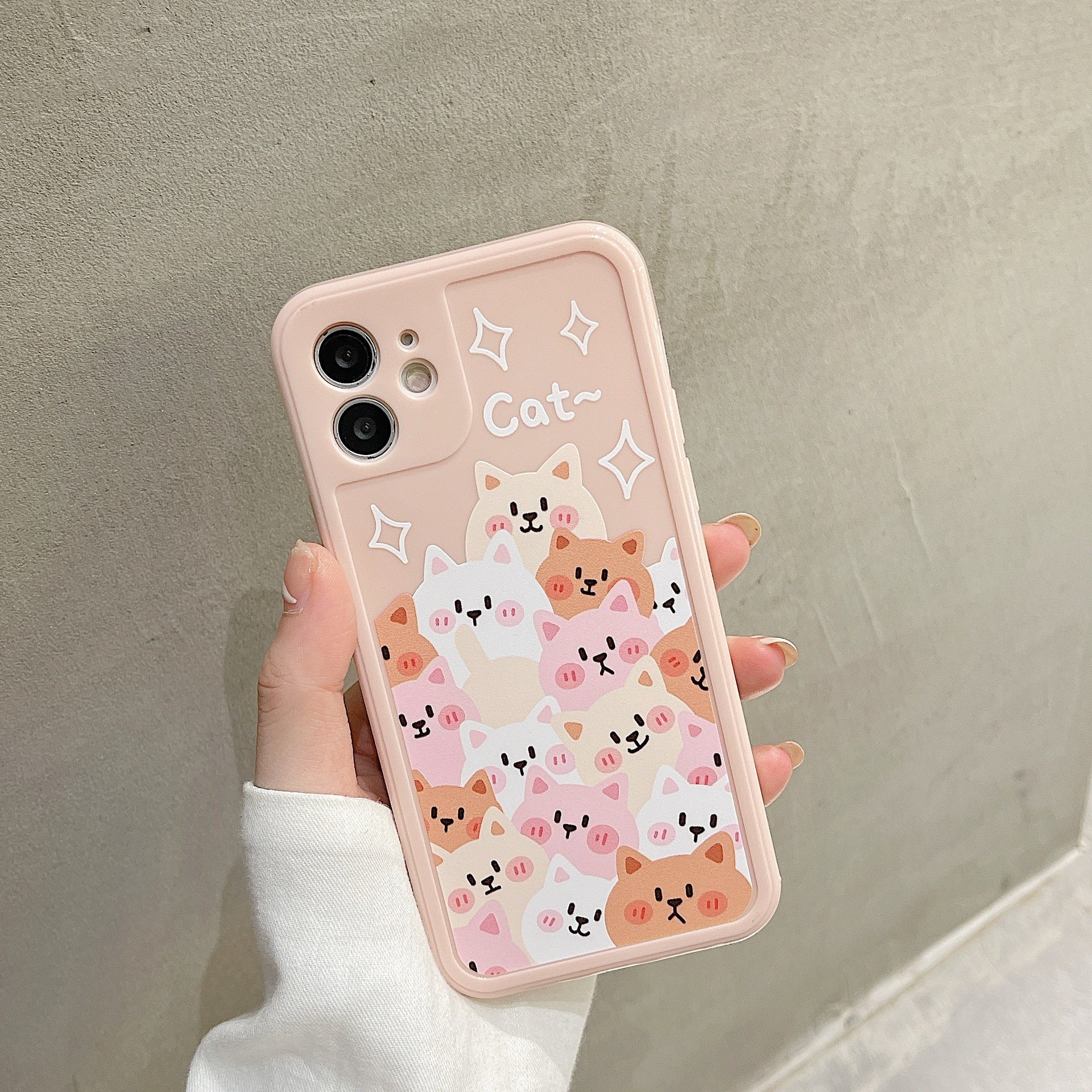Kawaii iPhone Pink Cat Case