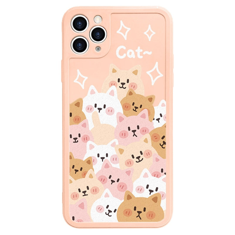 Kawaii iPhone Pink Cat Case