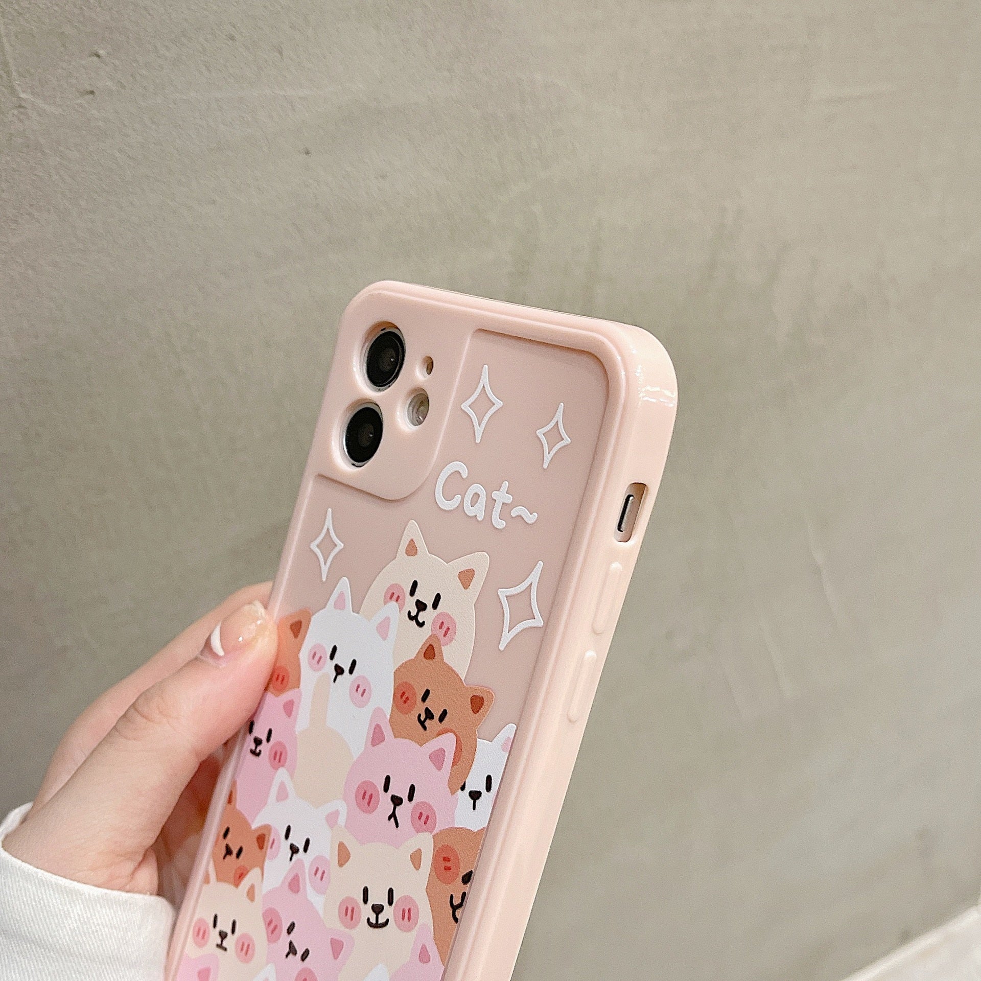 Kawaii iPhone Pink Cat Case