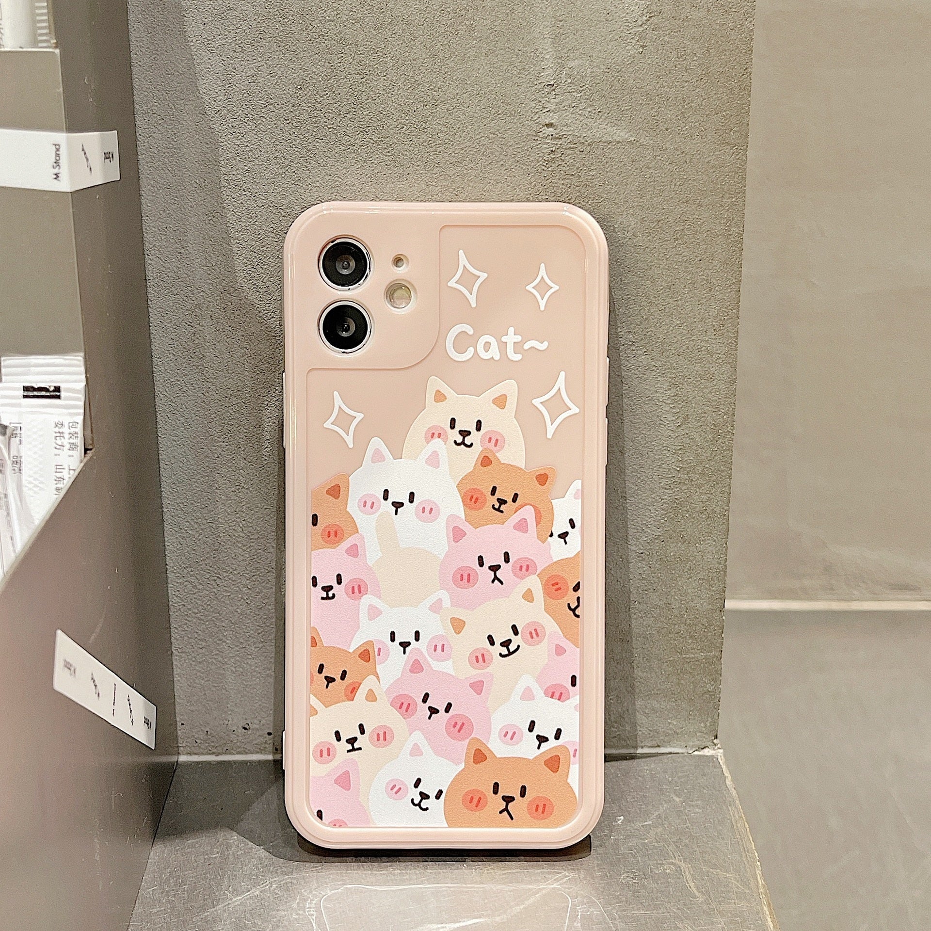 Kawaii iPhone Pink Cat Case