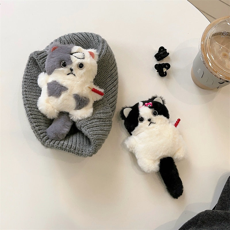 Kawaii Plush Cat Airpod case
