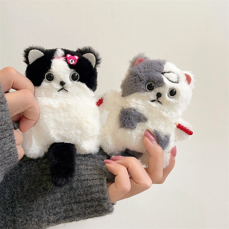 Kawaii Plush Cat Airpod case
