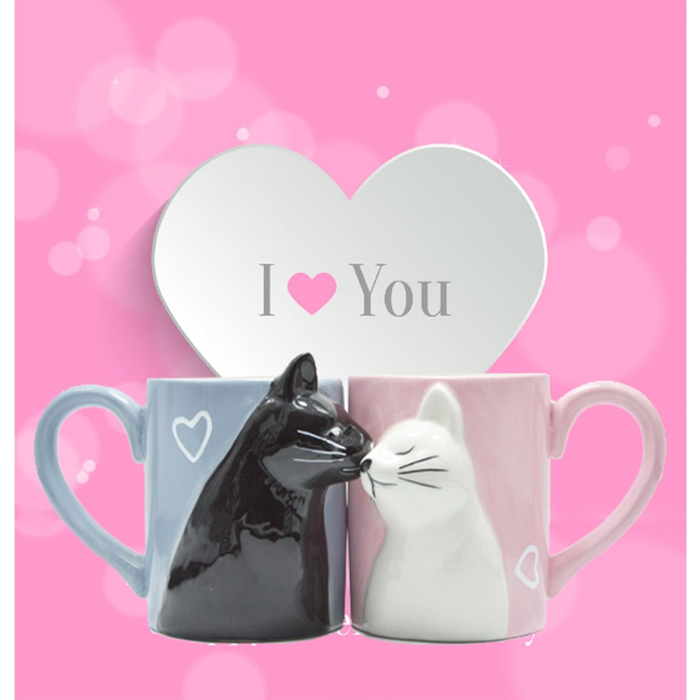 Kissing Cat Mugs