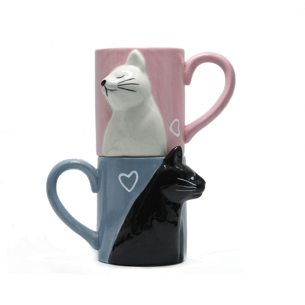 Kissing Cat Mugs
