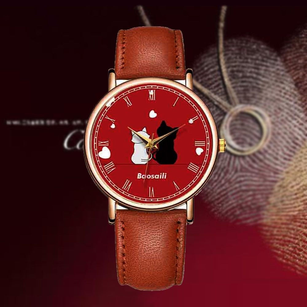 Leather Cat Watch
