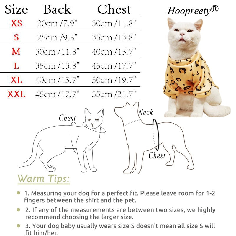 Leopard Clothes for Cats