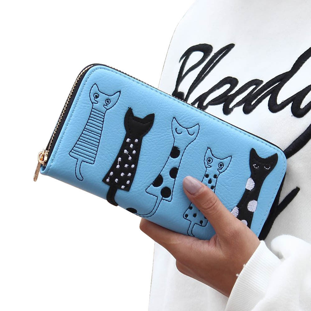 Long Cartoon Cat Purse