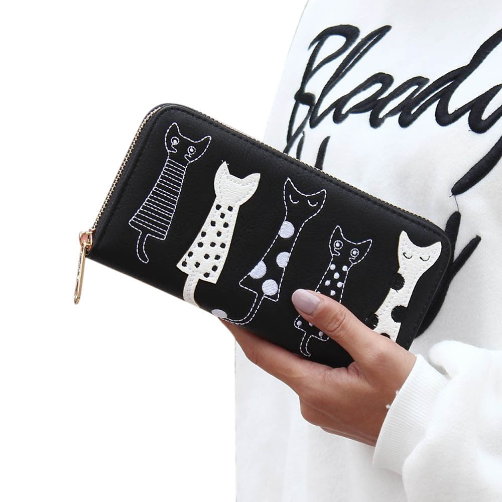 Long Cartoon Cat Purse