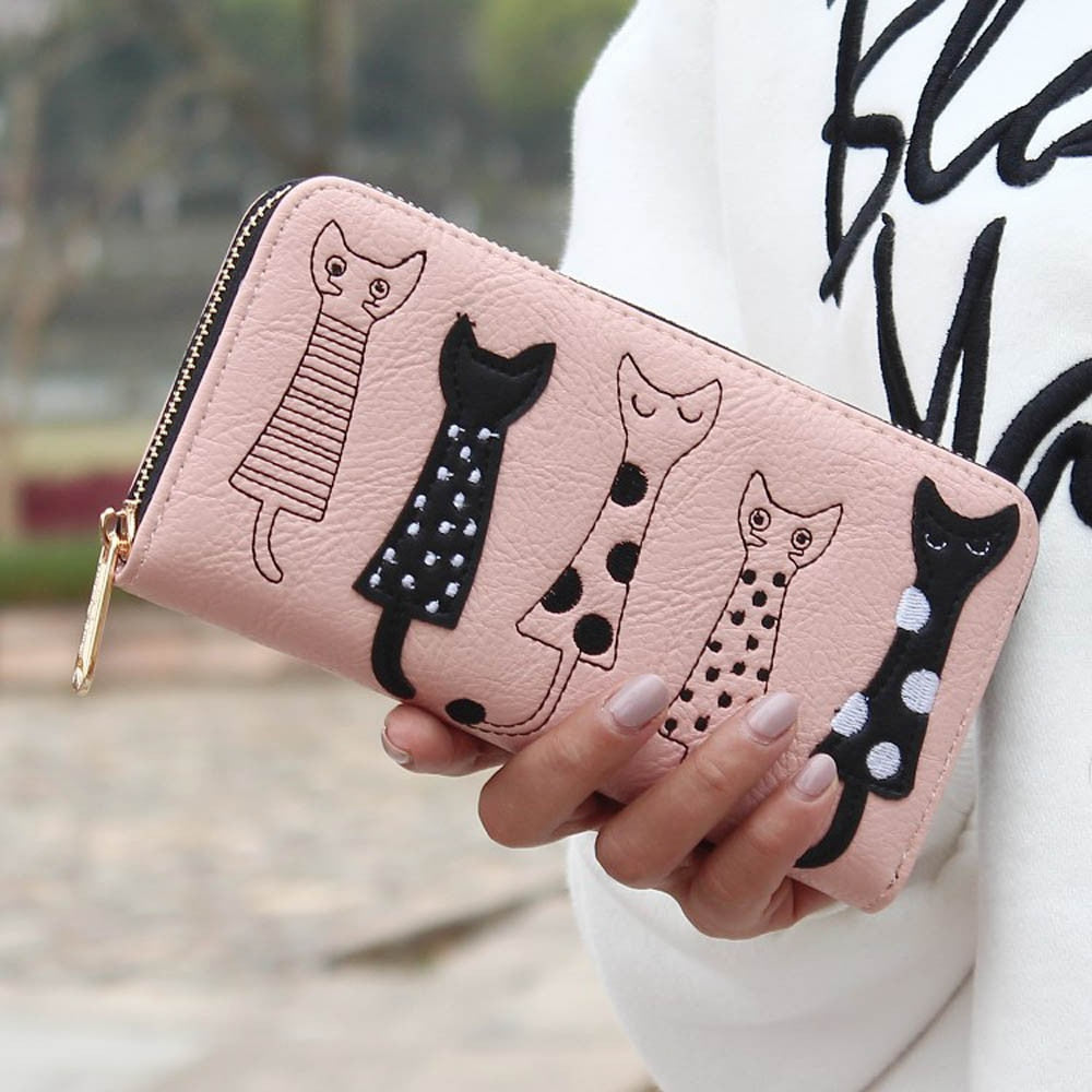 Long Cartoon Cat Purse