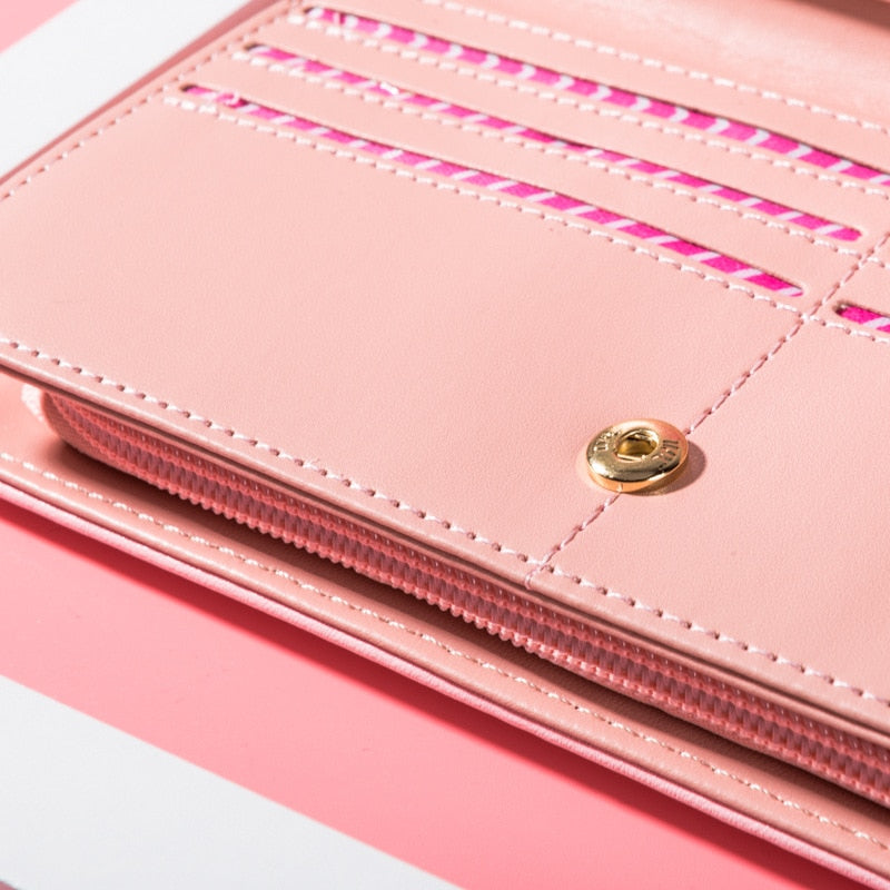 Long Leather Cat Purse