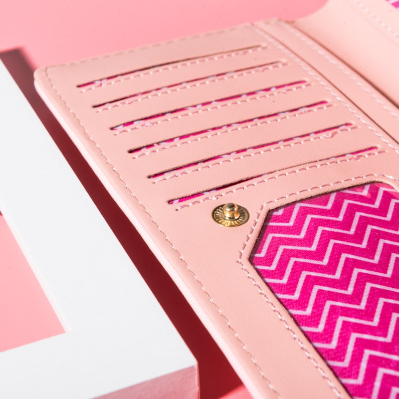 Long Leather Cat Purse