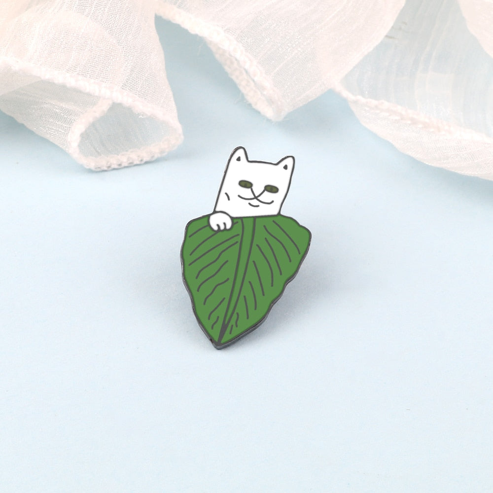 Lying Cat Enamel pin