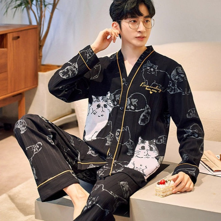 Mens Cat Pajamas