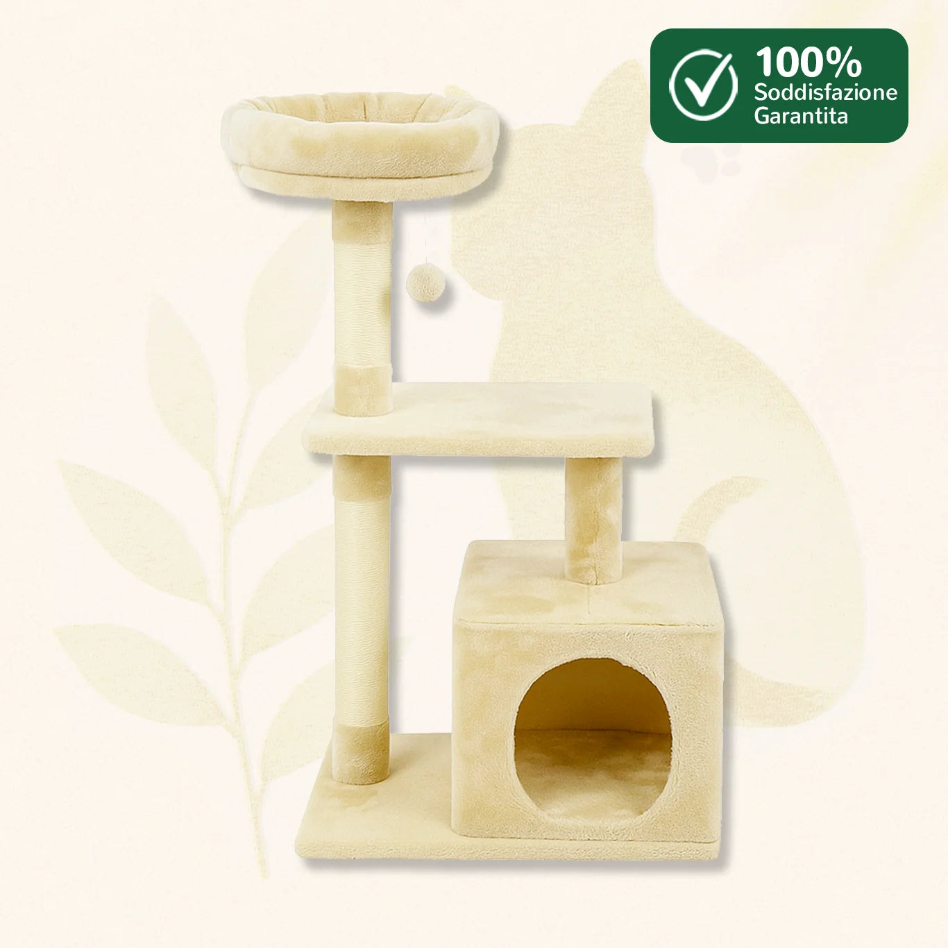 MiniClimb albero tiragraffi compatto beige con garanzia soddisfazione 100%