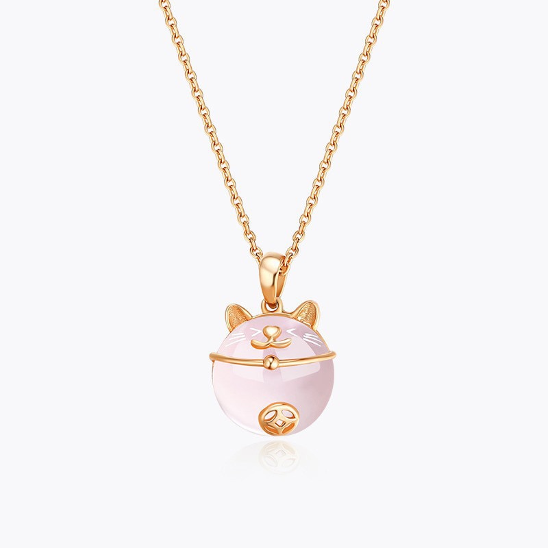 Opal Cat Necklace