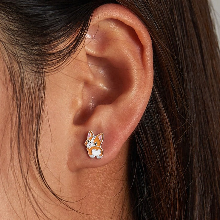 Orange Cat Earrings