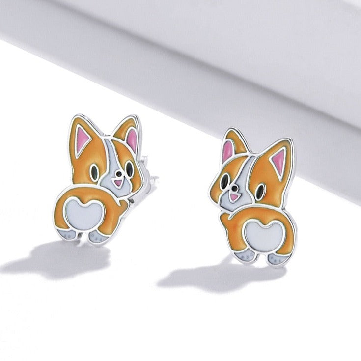 Orange Cat Earrings