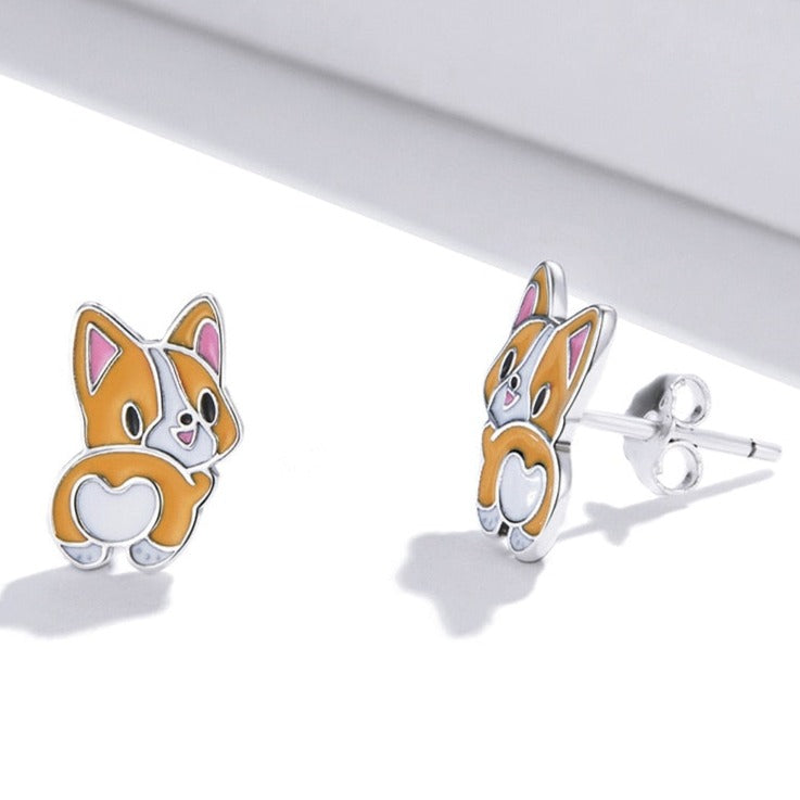 Orange Cat Earrings