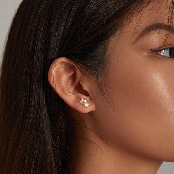 Orange Cat Earrings