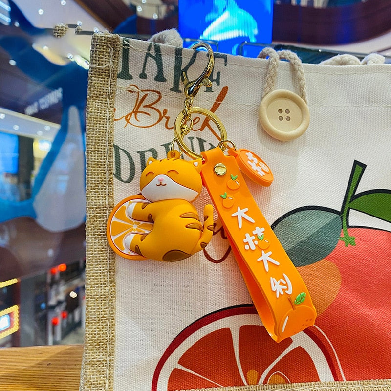 Orange Cat Keychain
