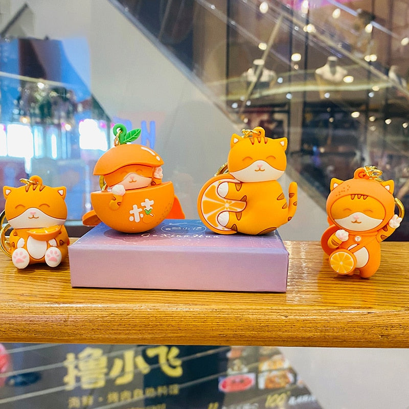 Orange Cat Keychain