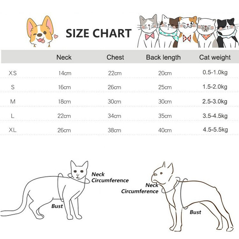 Overall Clothes for Cats