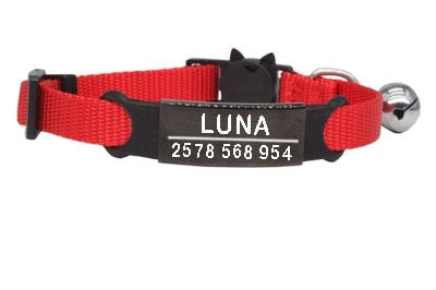 Personalized Cat Collar with Bell