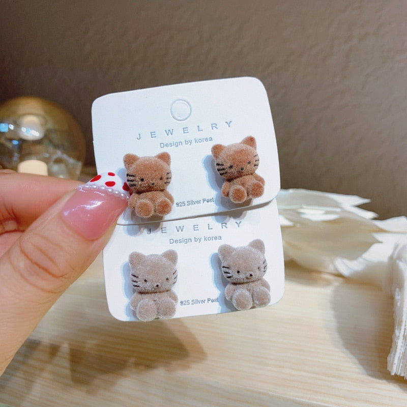 Plush Cat Earrings