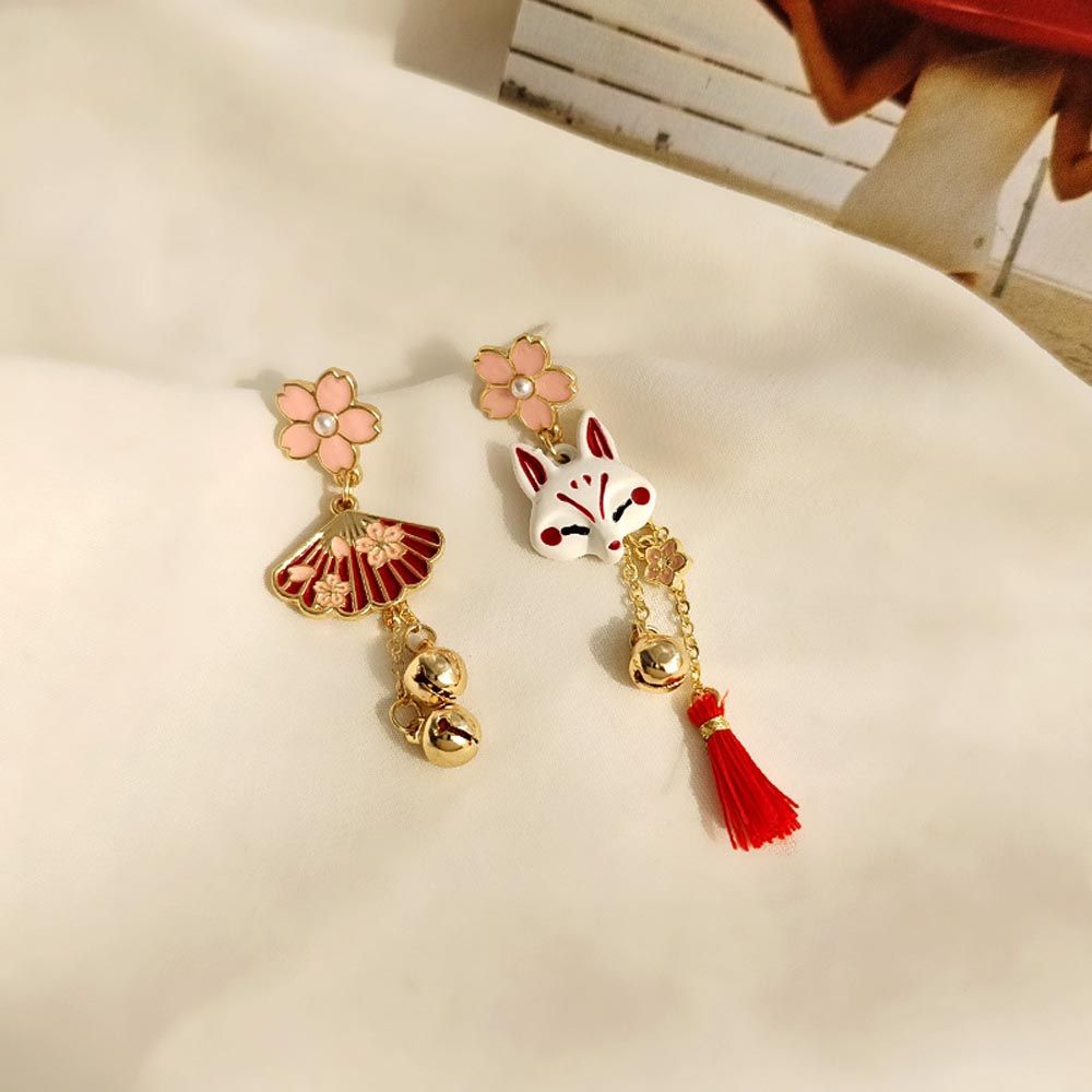Sakura Japanese Cat Earrings