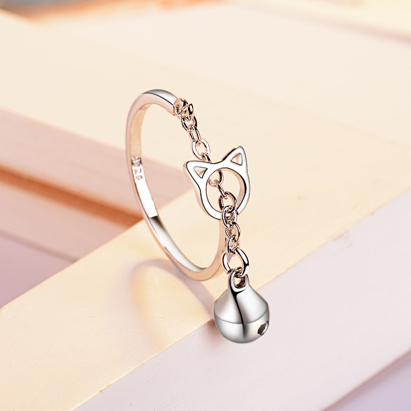 Silver Cat Ring