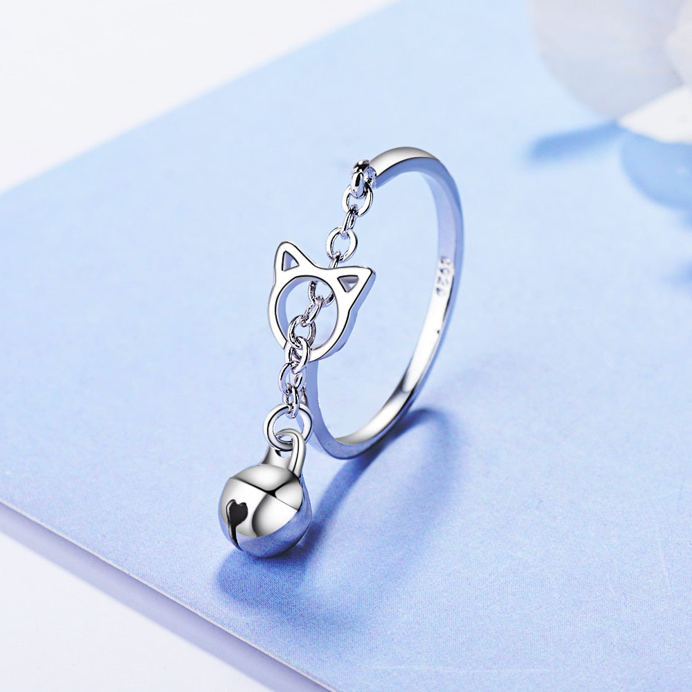 Silver Cat Ring