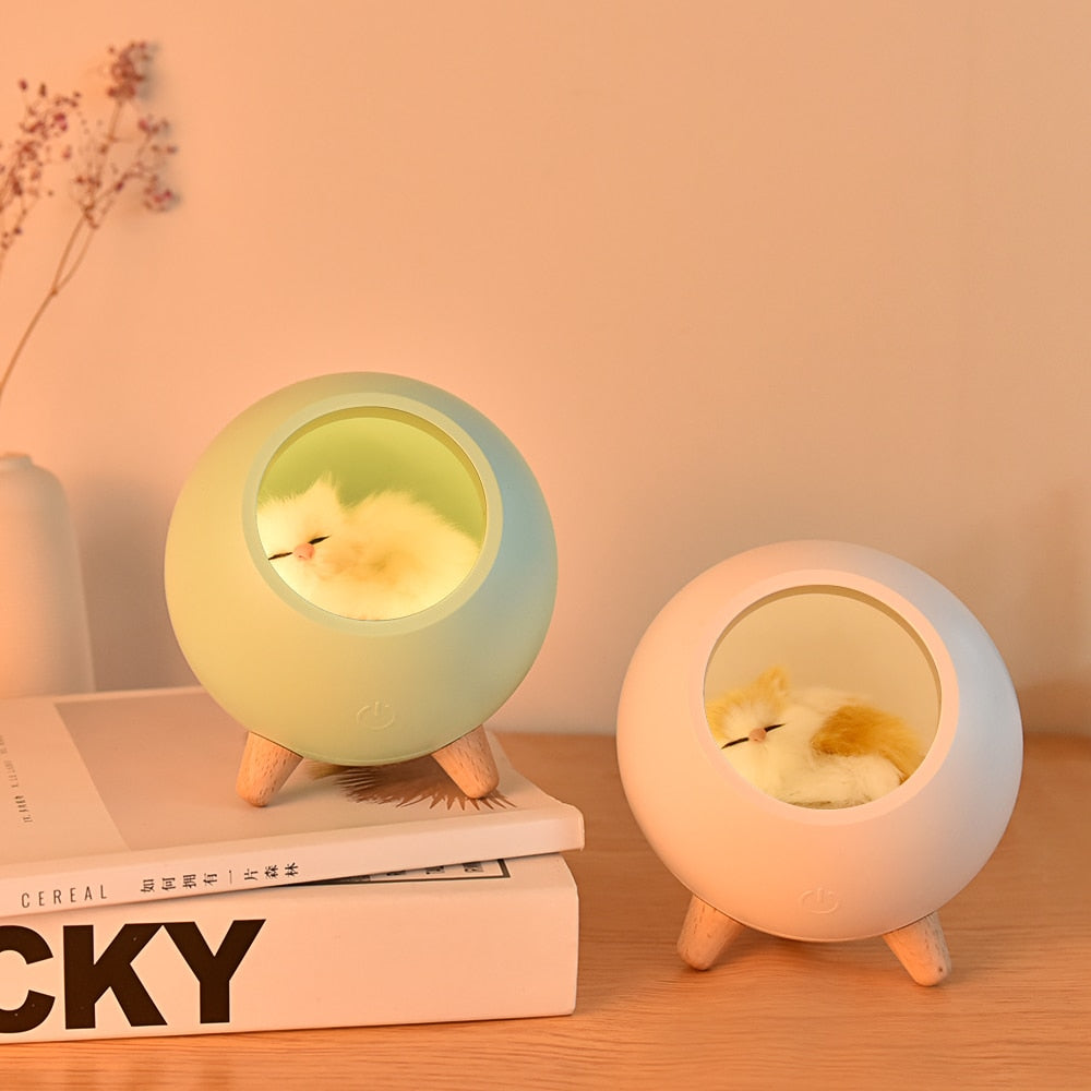 Sleeping Cat Night Light