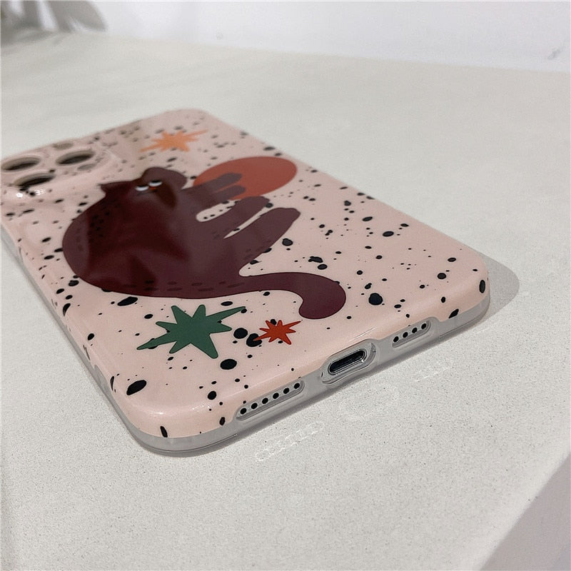 Splash Ink Cat iPhone Case